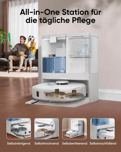 eufy Saug- und Wischroboter X10 Pro Omni, Komplett, Weiß