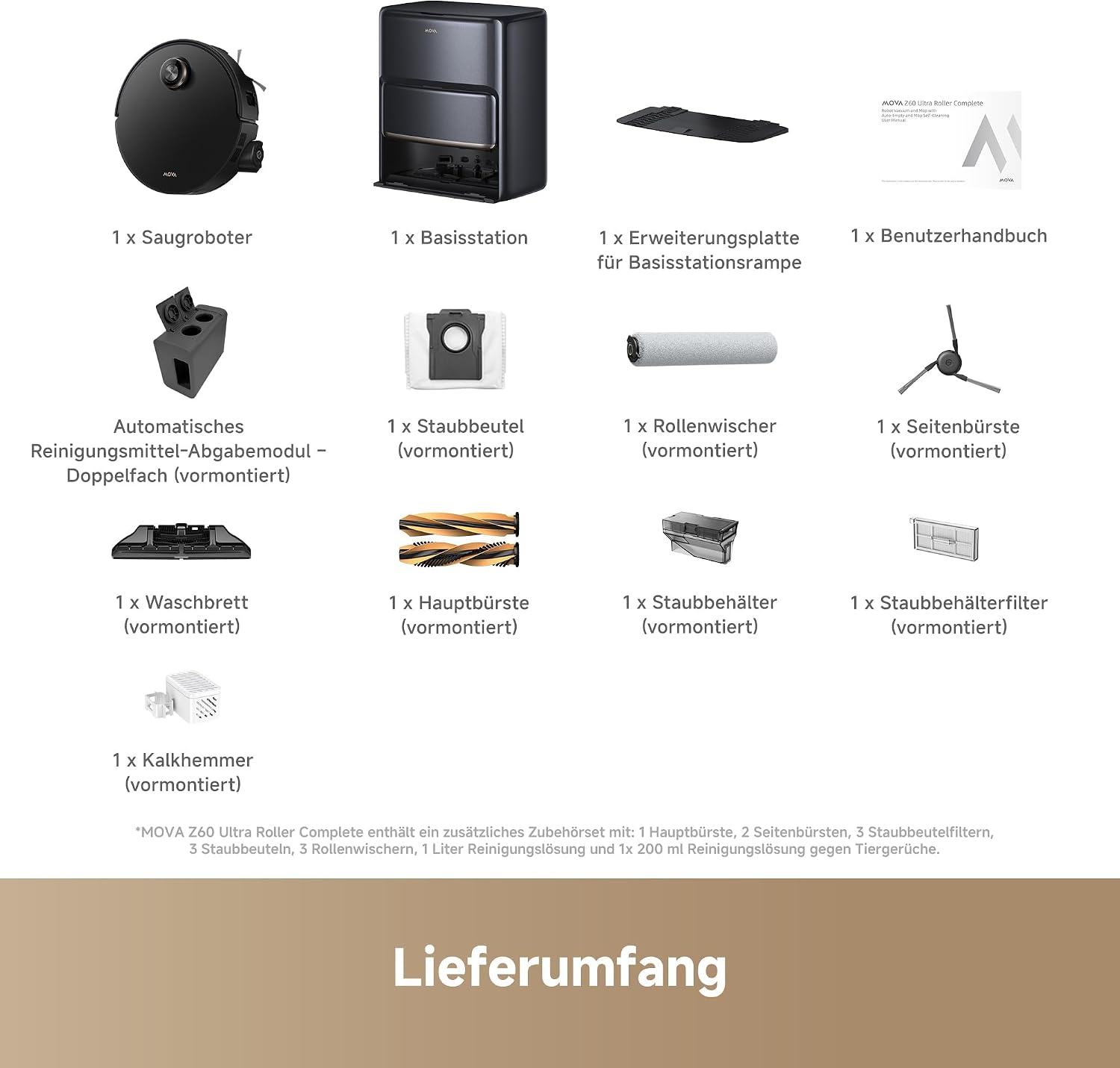 MOVA Z60 Ultra Roller Complete, Schwarz