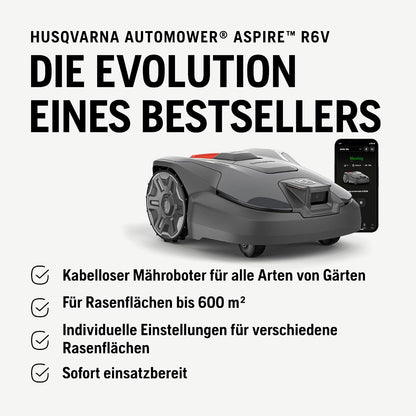 Husqvarna Automower® Aspire R6V Mähroboter ohne Begrenzungskabel