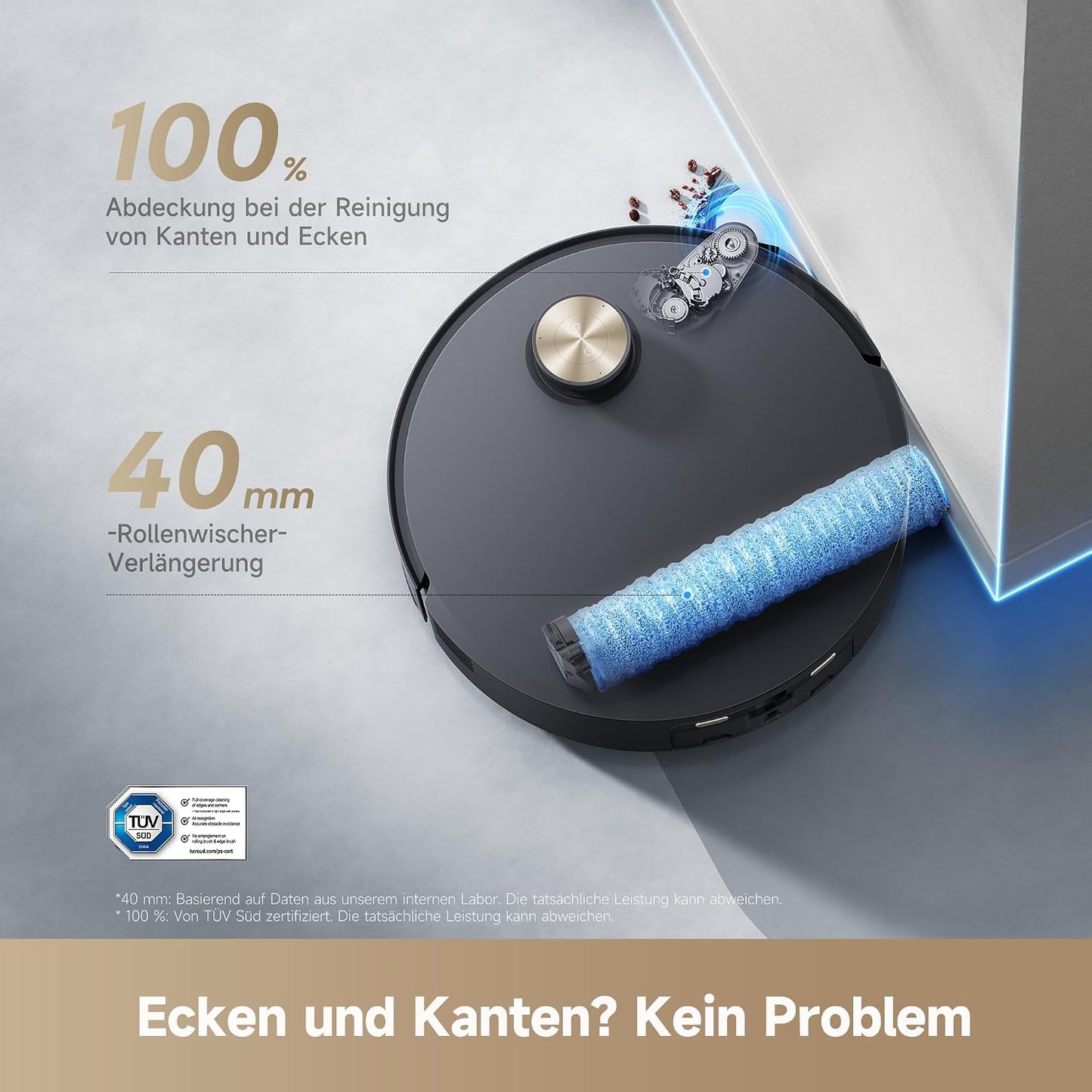 dreame Aqua10 Roller Saugroboter mit AquaRoll-Wischmopp, 30.000 Pa