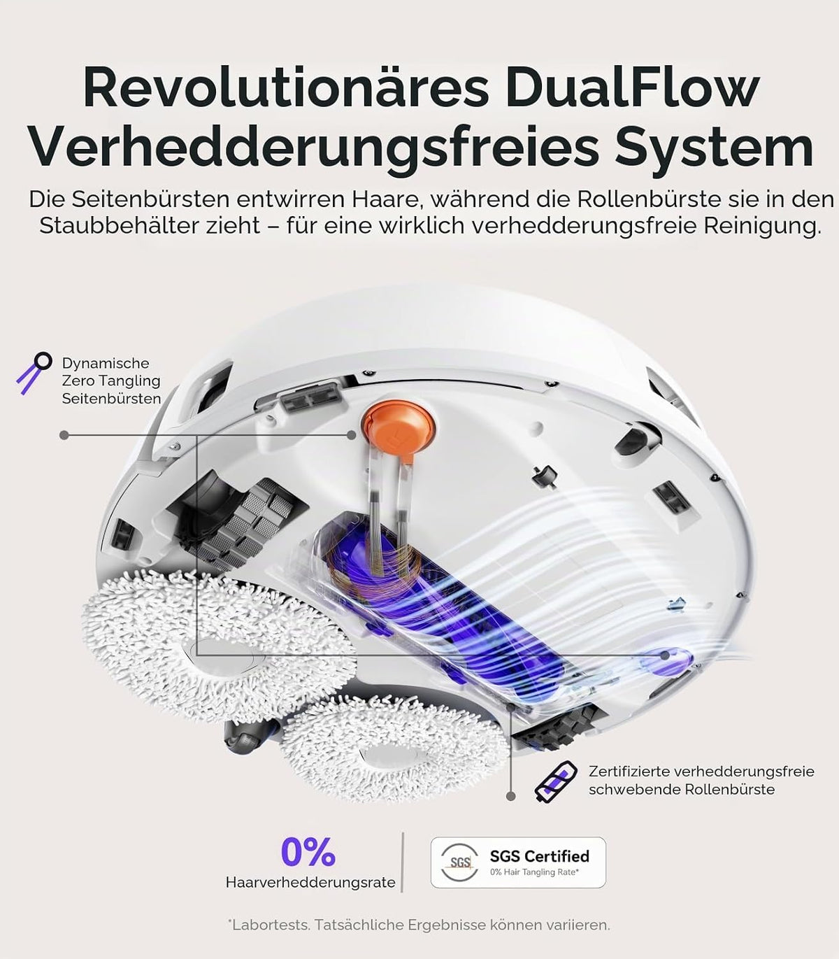 NARWAL Freo X10 Pro Saugroboter und Wischmopp Combo, 11000Pa, Elfenbeinweiß