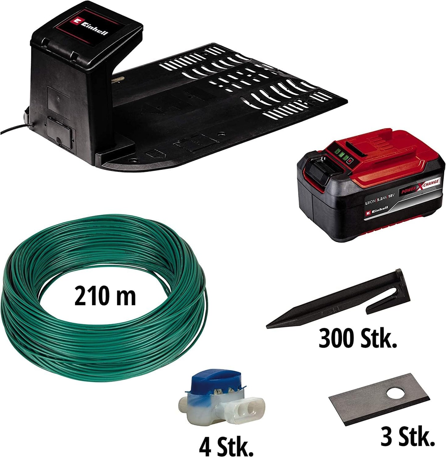 Einhell Mähroboter FREELEXO 1200 LCD BT (für bis zu 1200 m², Multizonen-Mäher, Bluetooth App-Steuerung, für Steigungen bis 35%, inkl. PXC-Akku und Installationszubehör)