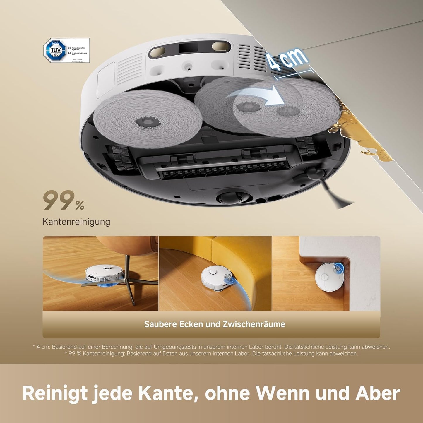 dreame L40 Ultra A Saugroboter mit Wischfunktion mit 24.000 Pa Saugkraft