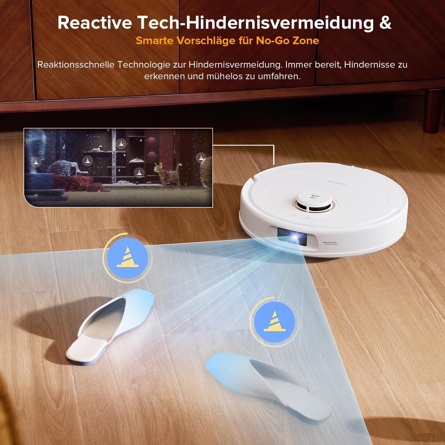 roborock Qrevo S5V Saugroboter mit Wischfunktion&Hebarem Wischmopp