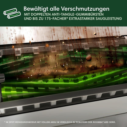 iRobot Roomba Max 705 Combo Saugroboter + AutoWash-Station: ausfahrbare, selbstreinigende Wischrolle, Wischabdeckung, Doppelbürsten, Selbstentleerung, Heißwäsche und Trocknung, umfährt Hindernisse, LiDAR