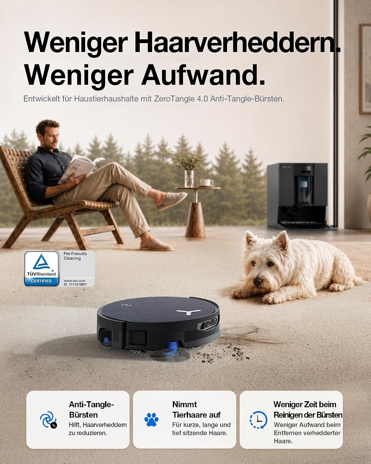 ECOVACS X12 OMNICYCLONE Saugroboter mit Wischfunktion, 22.000 Pa Saugkraft