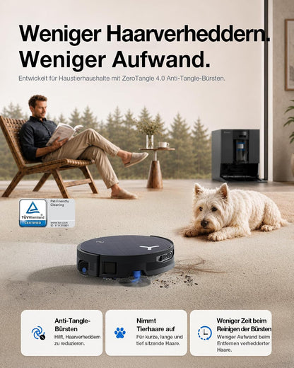 ECOVACS X12 OMNICYCLONE Saugroboter mit Wischfunktion, 22.000 Pa Saugkraft