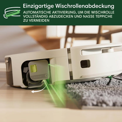 iRobot Roomba Max 705 Combo Saugroboter + AutoWash-Station: ausfahrbare, selbstreinigende Wischrolle, Wischabdeckung, Doppelbürsten, Selbstentleerung, Heißwäsche und Trocknung, umfährt Hindernisse, LiDAR