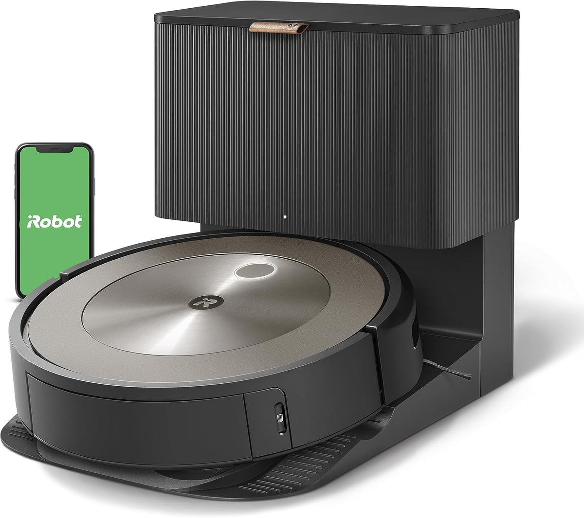 iRobot Roomba j9+ Selbstentleerender Saugroboter – leistungsstärkere Saugkraft, identifiziert und vermeidet Hindernisse wie Haustierabfälle, leert Sich für 60 Tage, am besten für Haushalte mit