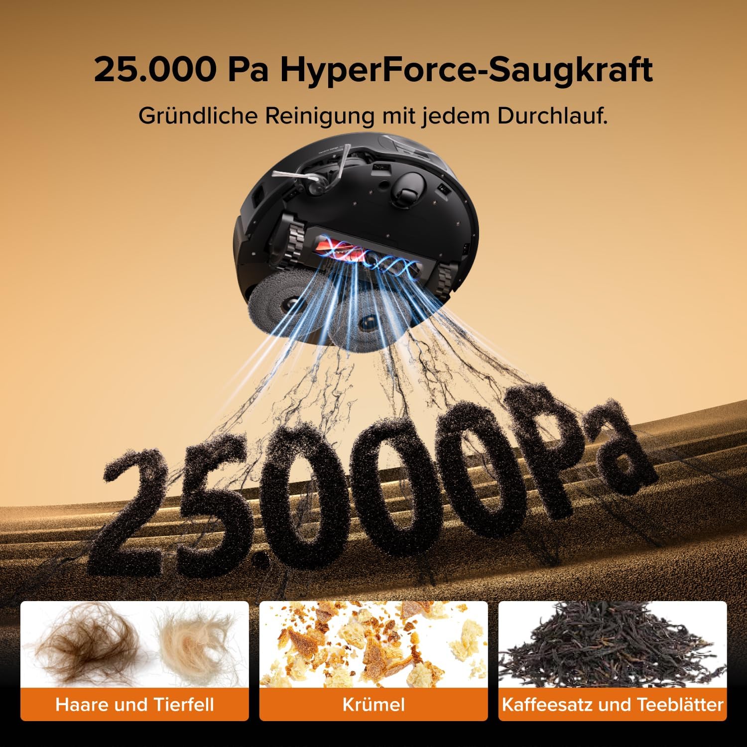 roborock Qrevo Edge 2 Set Saugroboter mit Wischfunktion&Hebarem Wischmopp