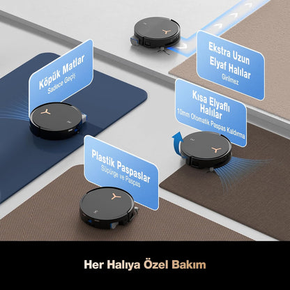 ECOVACS DEEBOT X8 PRO Omni Saugroboter mit Wischfunktion, OZMO Roller mit kontinuierliches Wischen & Selbstreinigung, 18.000 Pa, 12-in-1 Station, 40–75 °C Heißwasser-Moppreinigung, YIKO-GPT