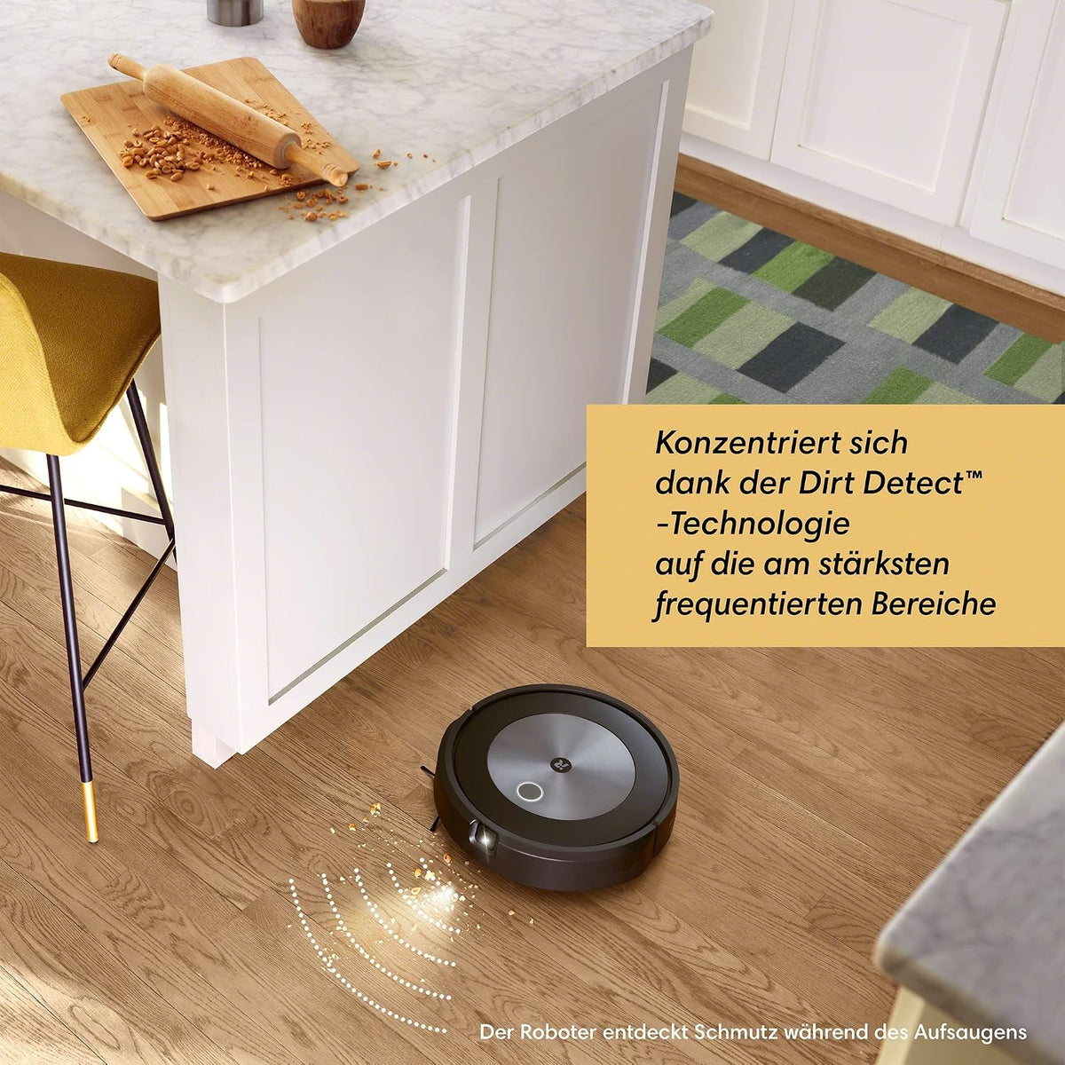 iRobot Roomba j7+ (j7556) WLAN-fähiger Saugroboter mit autom. Absaugstation, Objekterkennung und -vermeidung, Kartierung, 3-Stufen-Reinigung, gezielte Raum- oder Bereichsreinigung, Farbe: Espresso