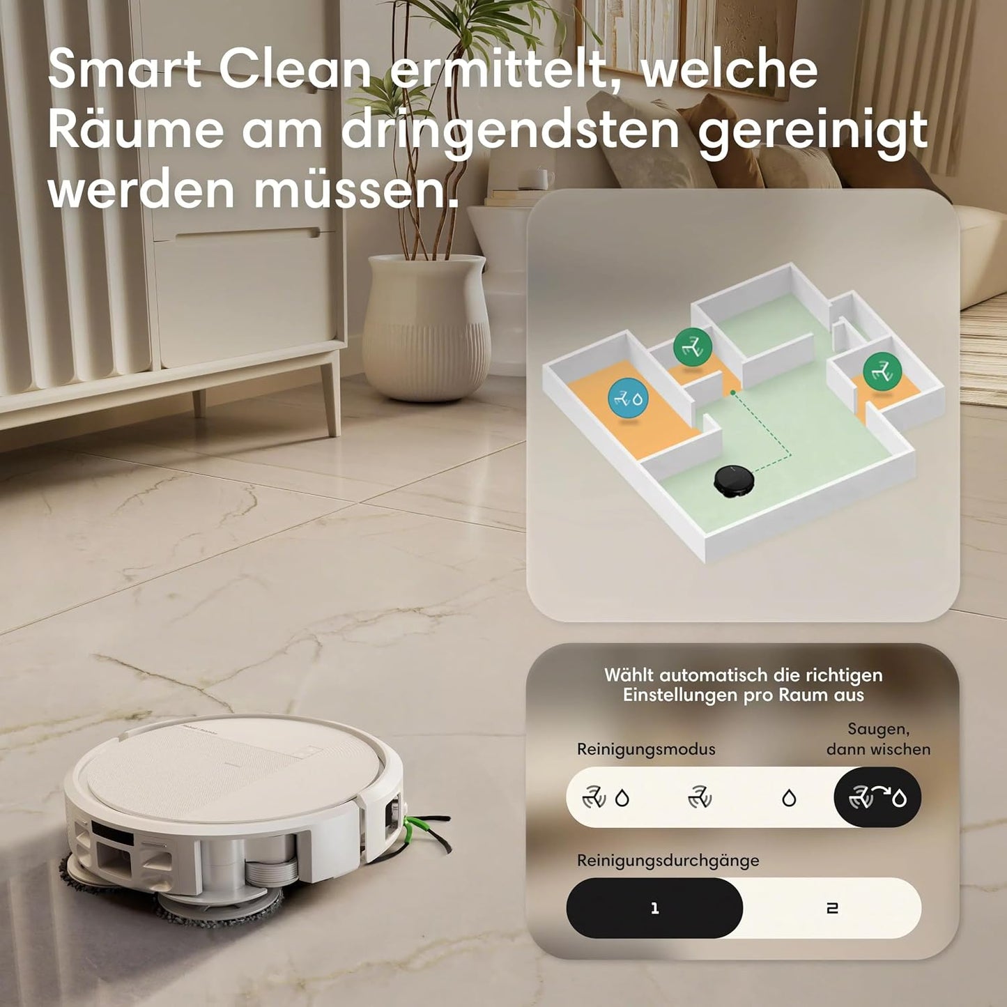 iRobot Roomba® Plus 575 Combo Roboter + AutoWash™ Station, 25Kpa, Multifunktions‑Station,Wäscht und trocknet die Wischpads bei heißer Temperatur, Clearview LiDAR+Kamera, Entleert-Sich, Schwarz