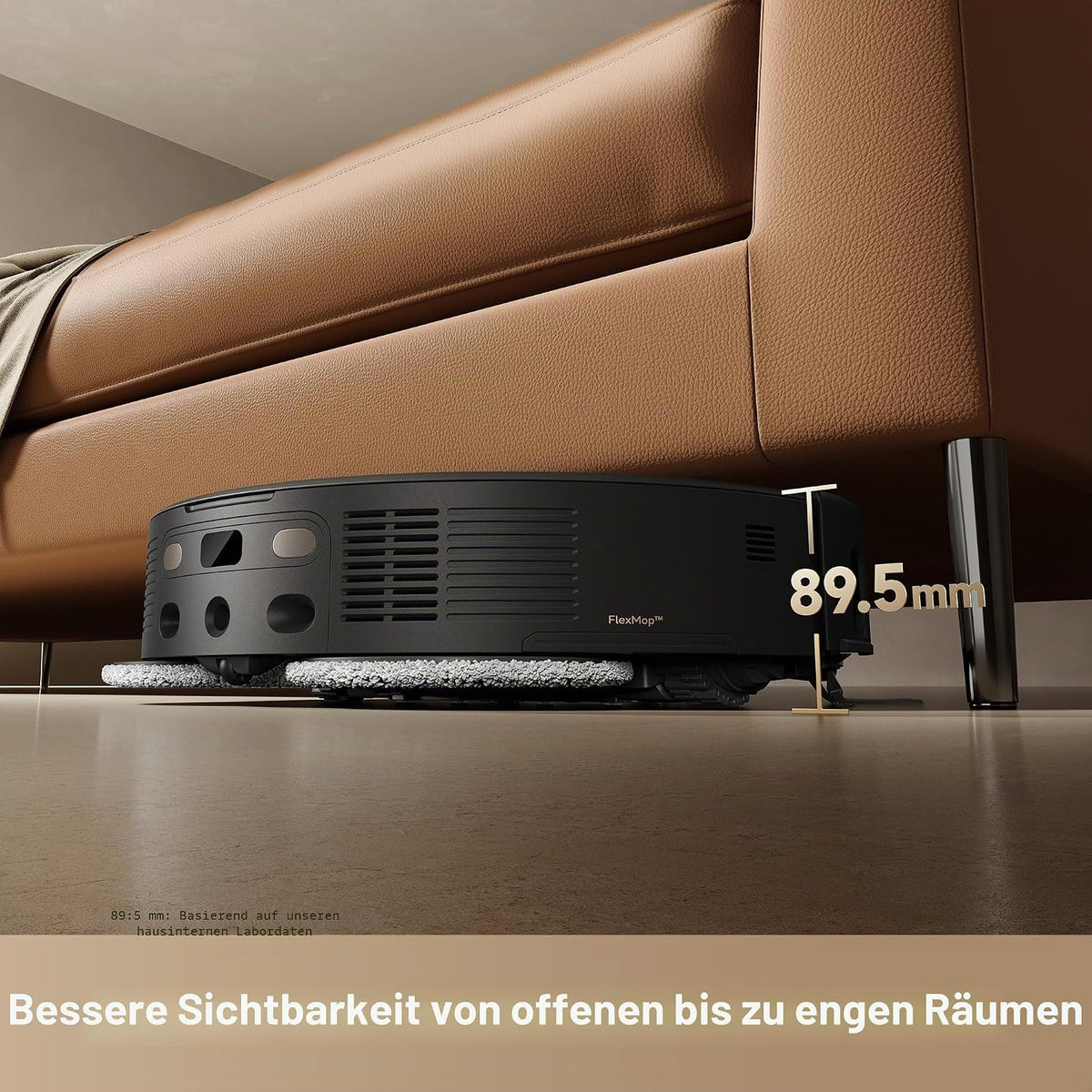 Mova V50 Ultra Complete Saugroboter und Wischmopp Selbstreinigend, 24.000Pa Saugkraft, Hebbare Navigation mit Hindernisüberwindung und Warmwasserwischen mit DuoSolution System Entwickelt für Haustiere