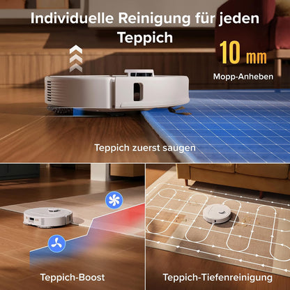roborock Qrevo S Pro Saugroboter mit Wischfunktion, 18.500 Pa Saugkraft