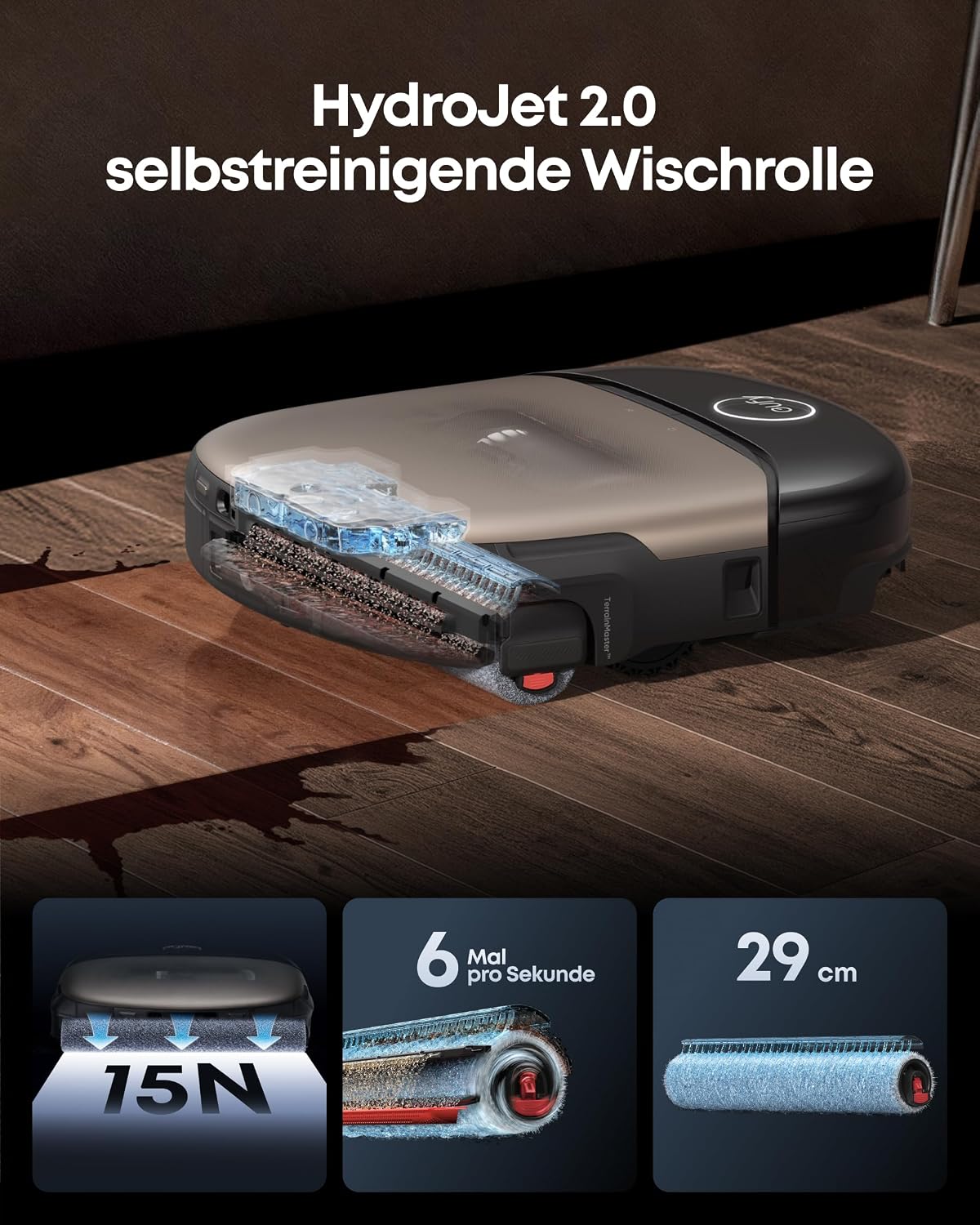 eufy Saug- und Wischroboter HydroJet S2, Komplett