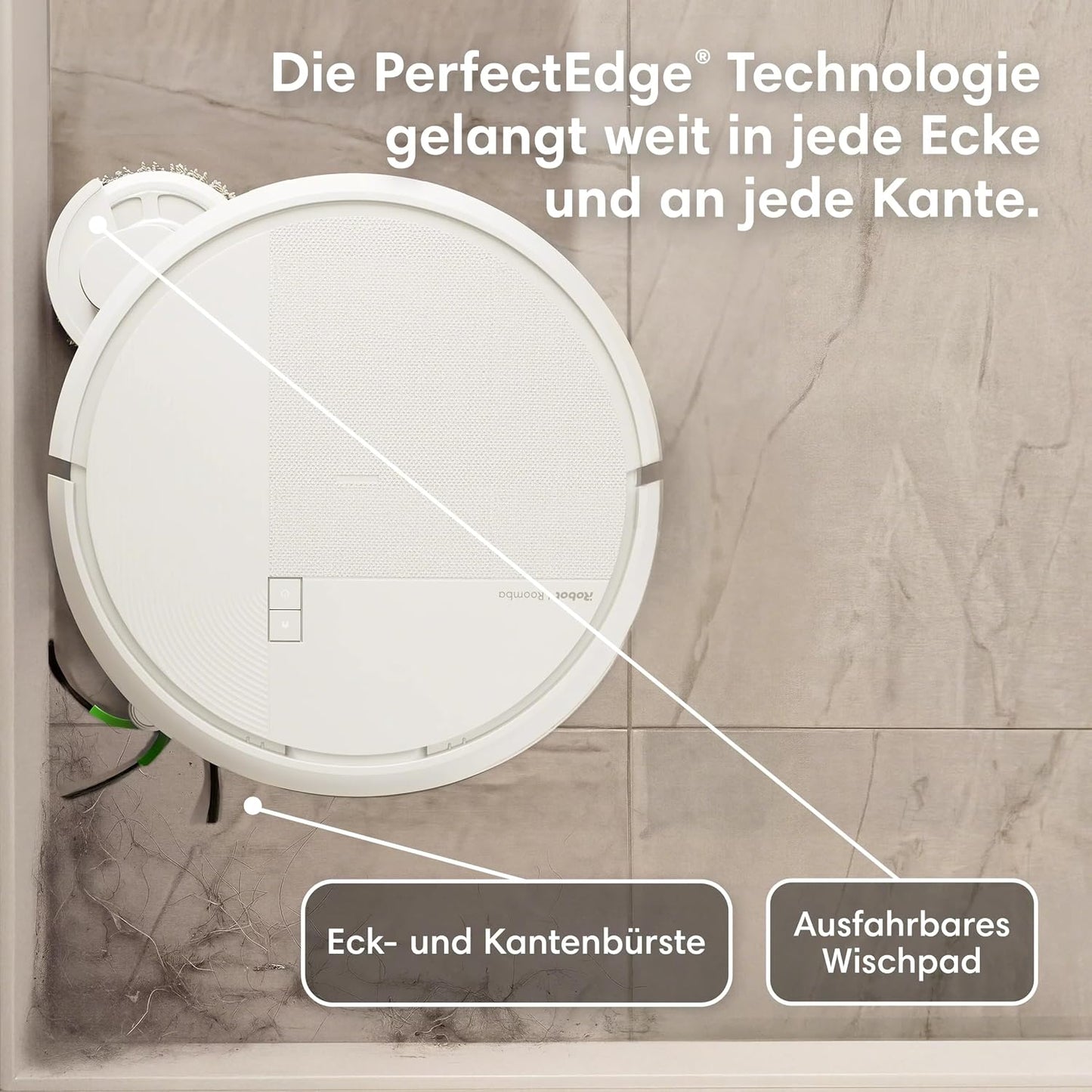 iRobot Roomba® Plus 575 Combo Roboter + AutoWash™ Station, 25Kpa, Multifunktions‑Station,Wäscht und trocknet die Wischpads bei heißer Temperatur, Clearview LiDAR+Kamera, Entleert-Sich, Schwarz