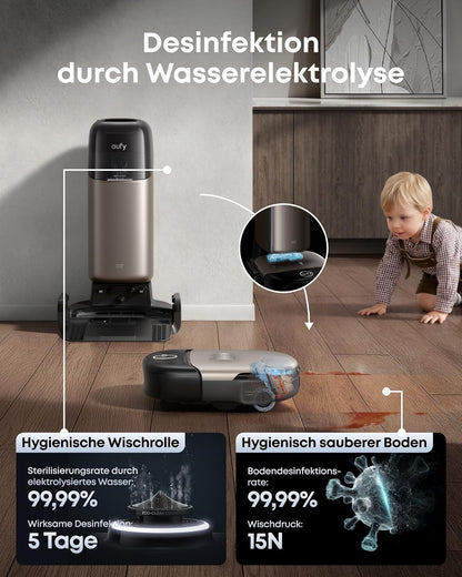 eufy Saug- und Wischroboter HydroJet S2, Komplett