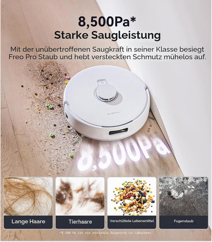 NARWAL Freo X10 Pro Saugroboter und Wischmopp Combo, 11000Pa, Elfenbeinweiß