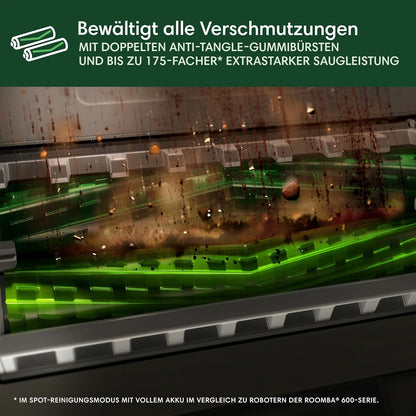 iRobot Roomba Max 705 Combo Saugroboter + AutoWash-Station: ausfahrbare, selbstreinigende Wischrolle, Wischabdeckung, Doppelbürsten, Selbstentleerung, Heißwäsche und Trocknung, umfährt Hindernisse, LiDAR