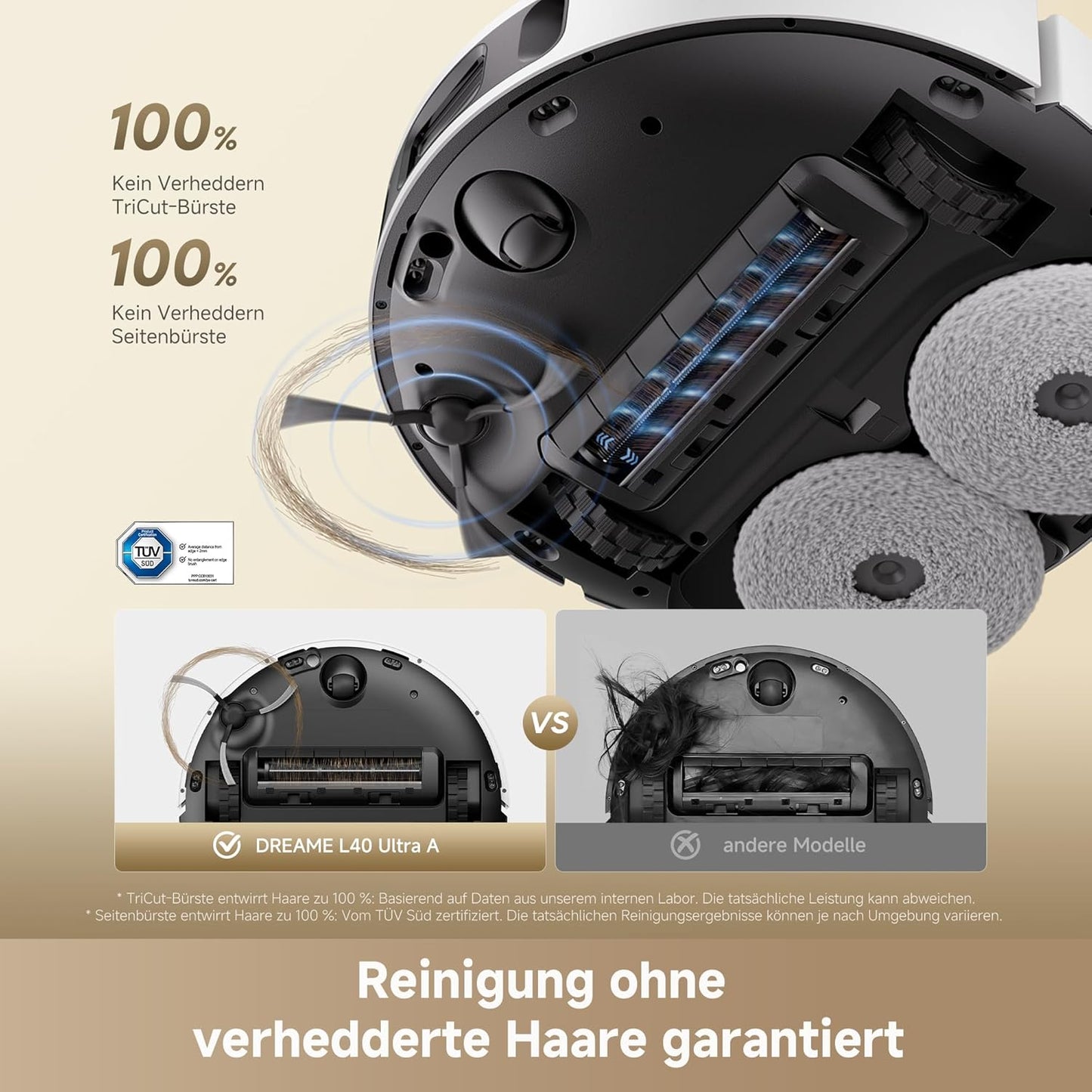 dreame L40 Ultra A Saugroboter mit Wischfunktion mit 24.000 Pa Saugkraft