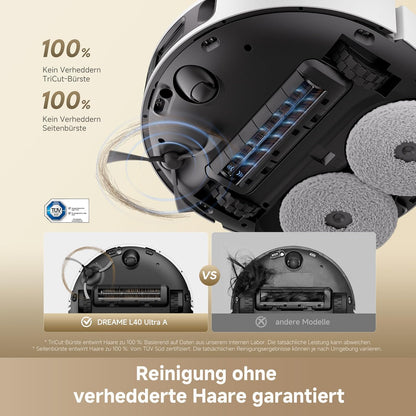 dreame L40 Ultra A Saugroboter mit Wischfunktion mit 24.000 Pa Saugkraft