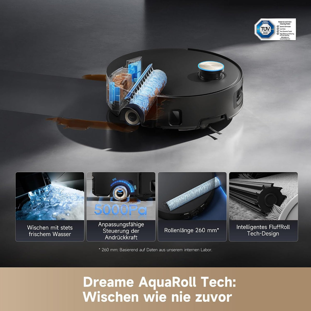 dreame Aqua10 Ultra Roller Complete Saugroboter, AquaRoll-Wischmopp