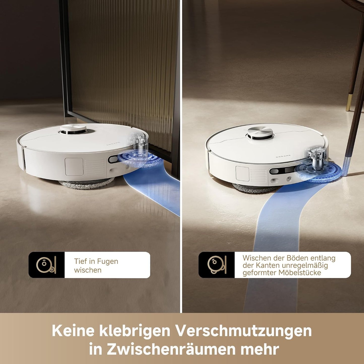 dreame L40 Ultra AE Saugroboter mit Wischfunktion, 19.000 Pa Saugkraft, viele Bürsten und EIN Flexibler Wischmopp, nassen und trockenen Schmutz,Das All-in-1-Station entleert Staub