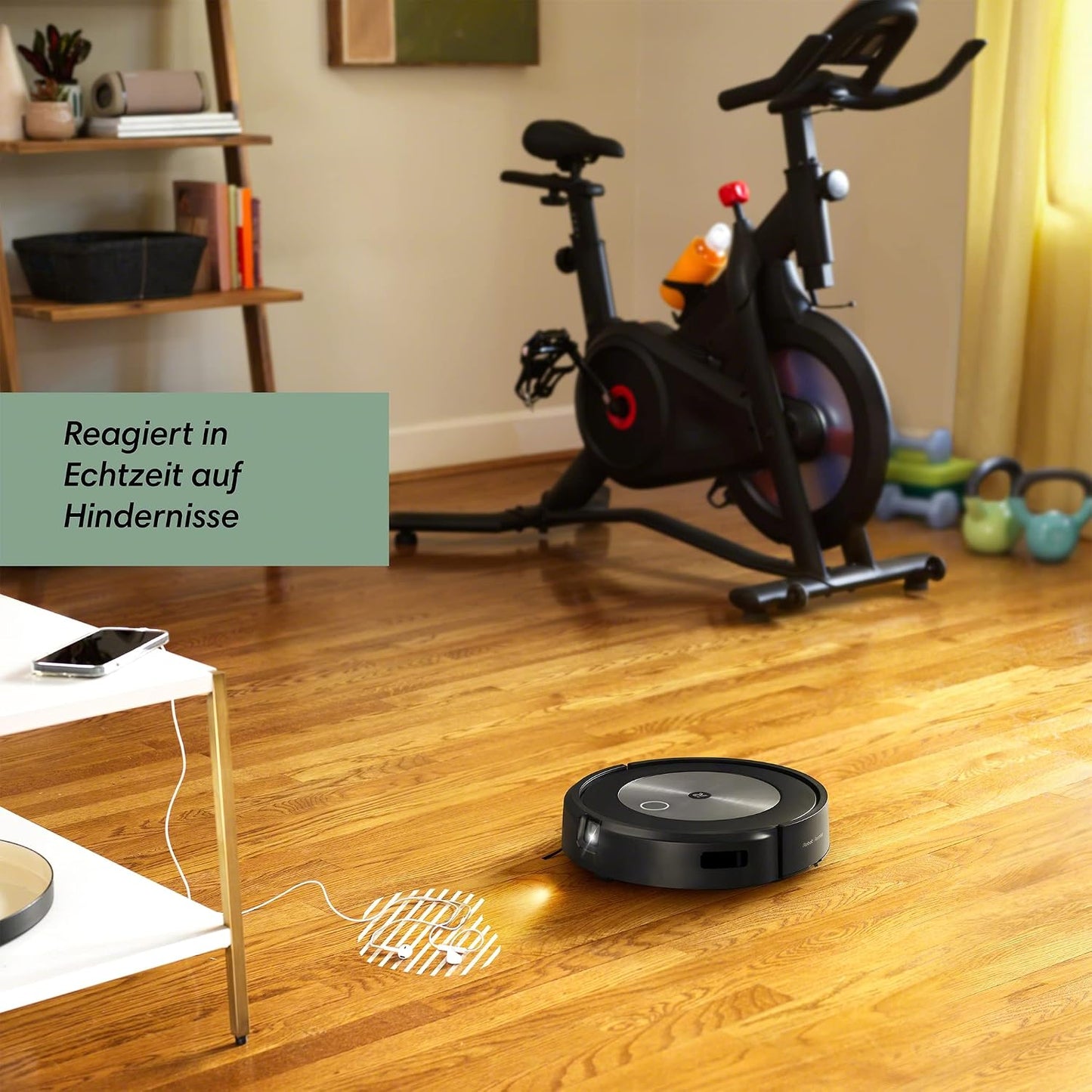 iRobot Roomba j7+ (j7556) WLAN-fähiger Saugroboter mit autom. Absaugstation, Objekterkennung und -vermeidung, Kartierung, 3-Stufen-Reinigung, gezielte Raum- oder Bereichsreinigung, Farbe: Espresso