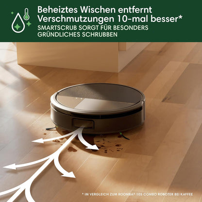 iRobot Roomba Max 705 Combo Saugroboter + AutoWash-Station: ausfahrbare, selbstreinigende Wischrolle, Wischabdeckung, Doppelbürsten, Selbstentleerung, Heißwäsche und Trocknung, umfährt Hindernisse, LiDAR