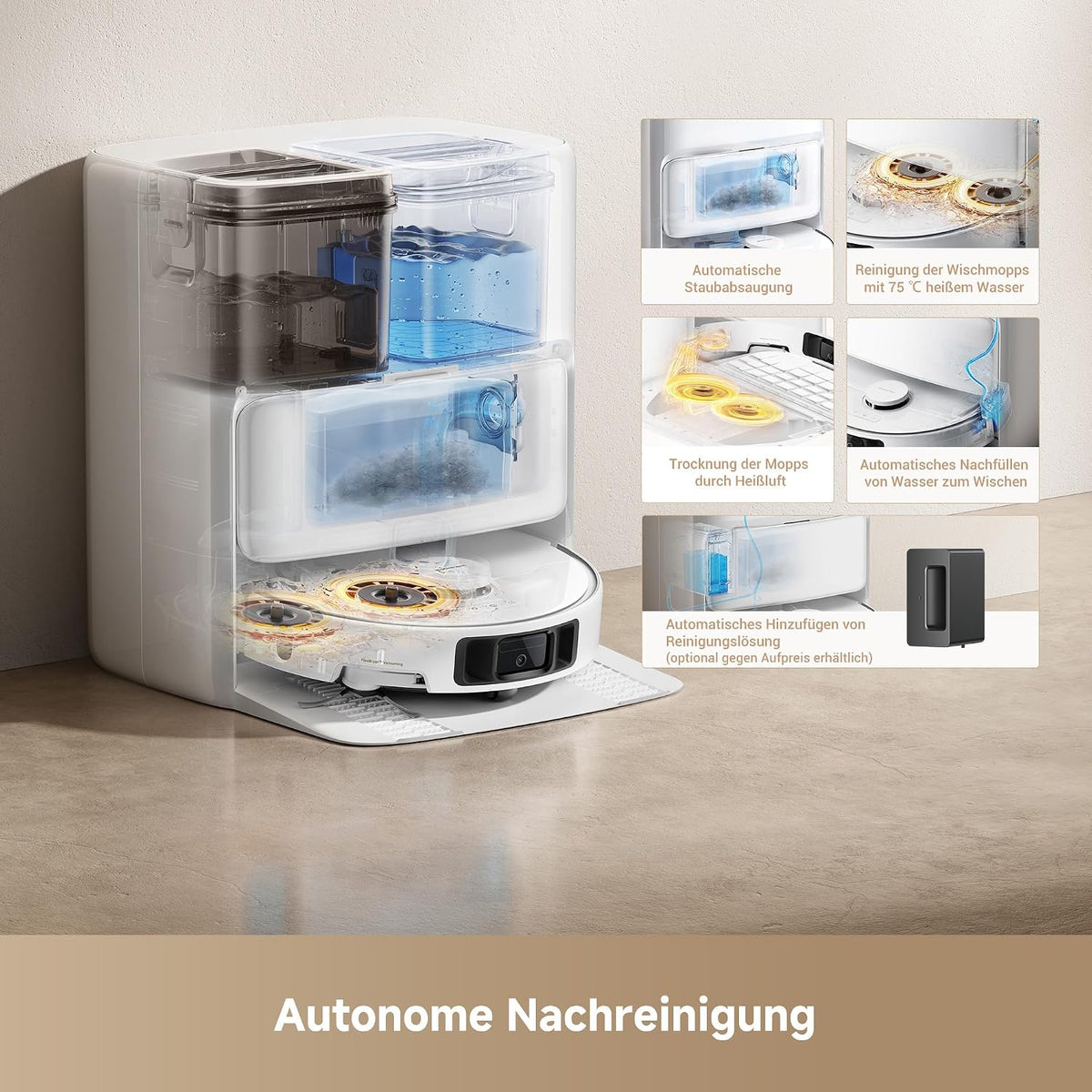 MOVA P50 Ultra Saugroboter mit flexiblem Wischmopp