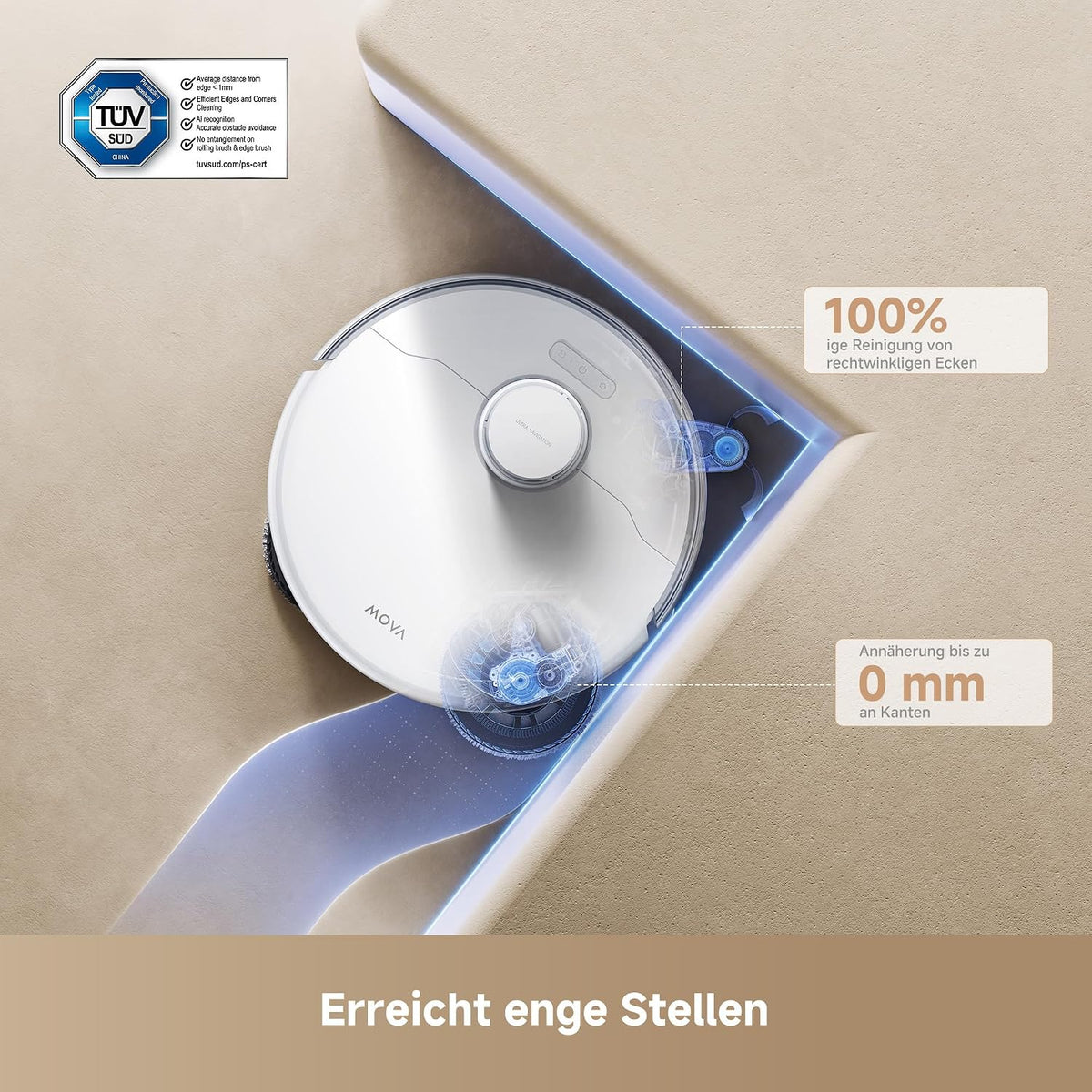 MOVA P50 Ultra Saugroboter mit flexiblem Wischmopp