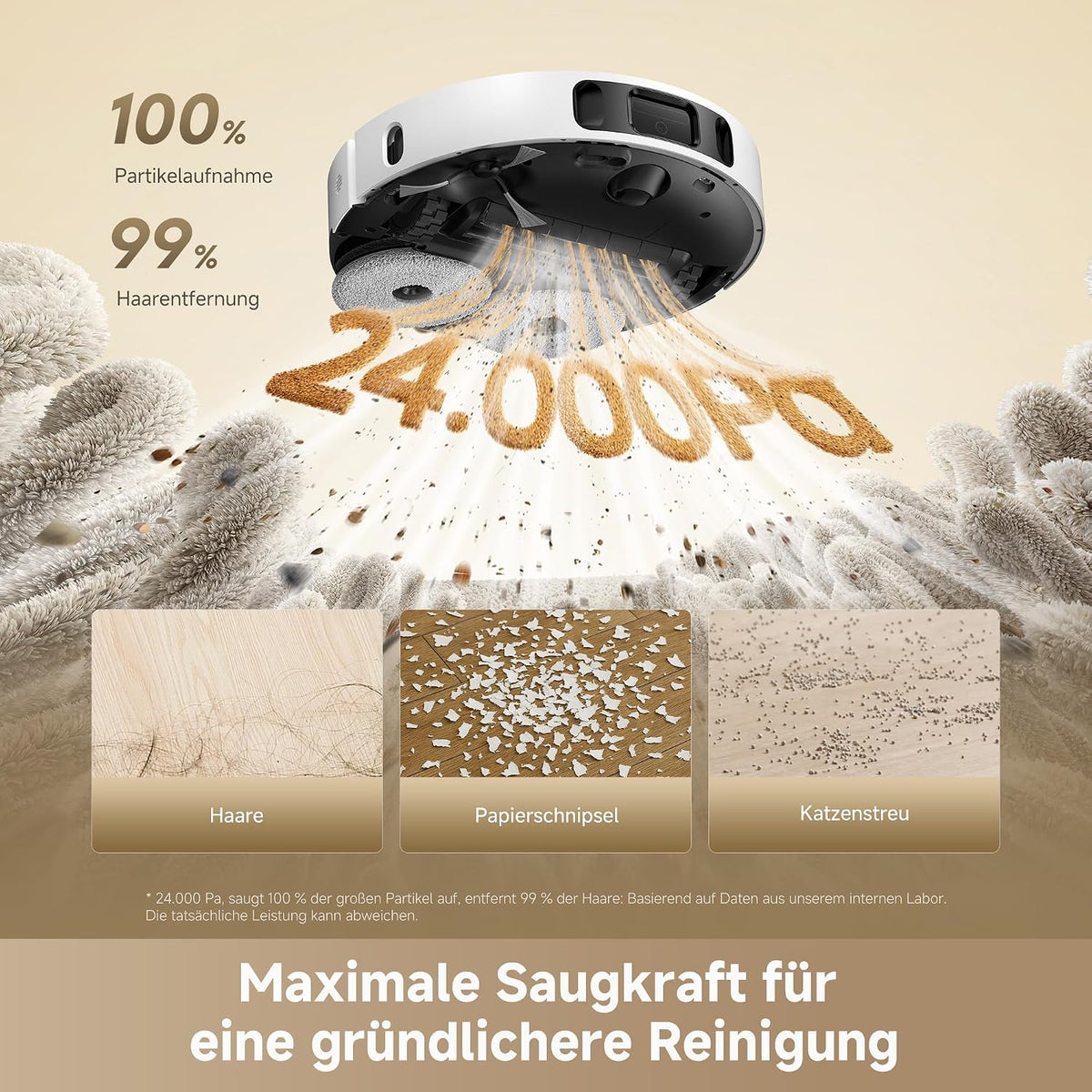 dreame L40 Ultra A Saugroboter mit Wischfunktion mit 24.000 Pa Saugkraft
