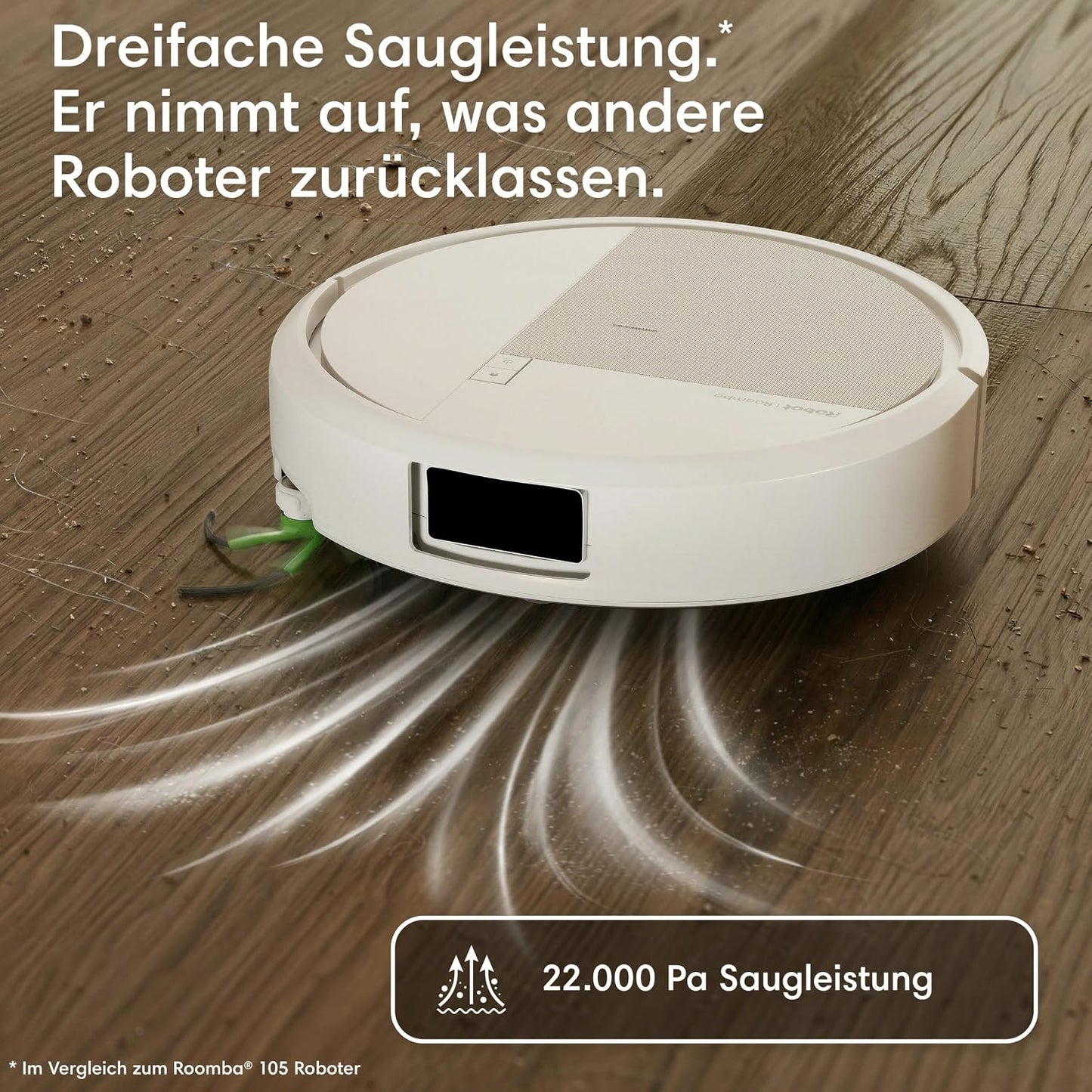 iRobot Roomba® Plus 515 Combo Roboter + AutoWash™ Station, 22Kpa, Multifunktions‑Station, Wäscht und trocknet die Wischpads bei heißer Temperatur, Clearview LiDAR, Entleert-Sich, Weiß