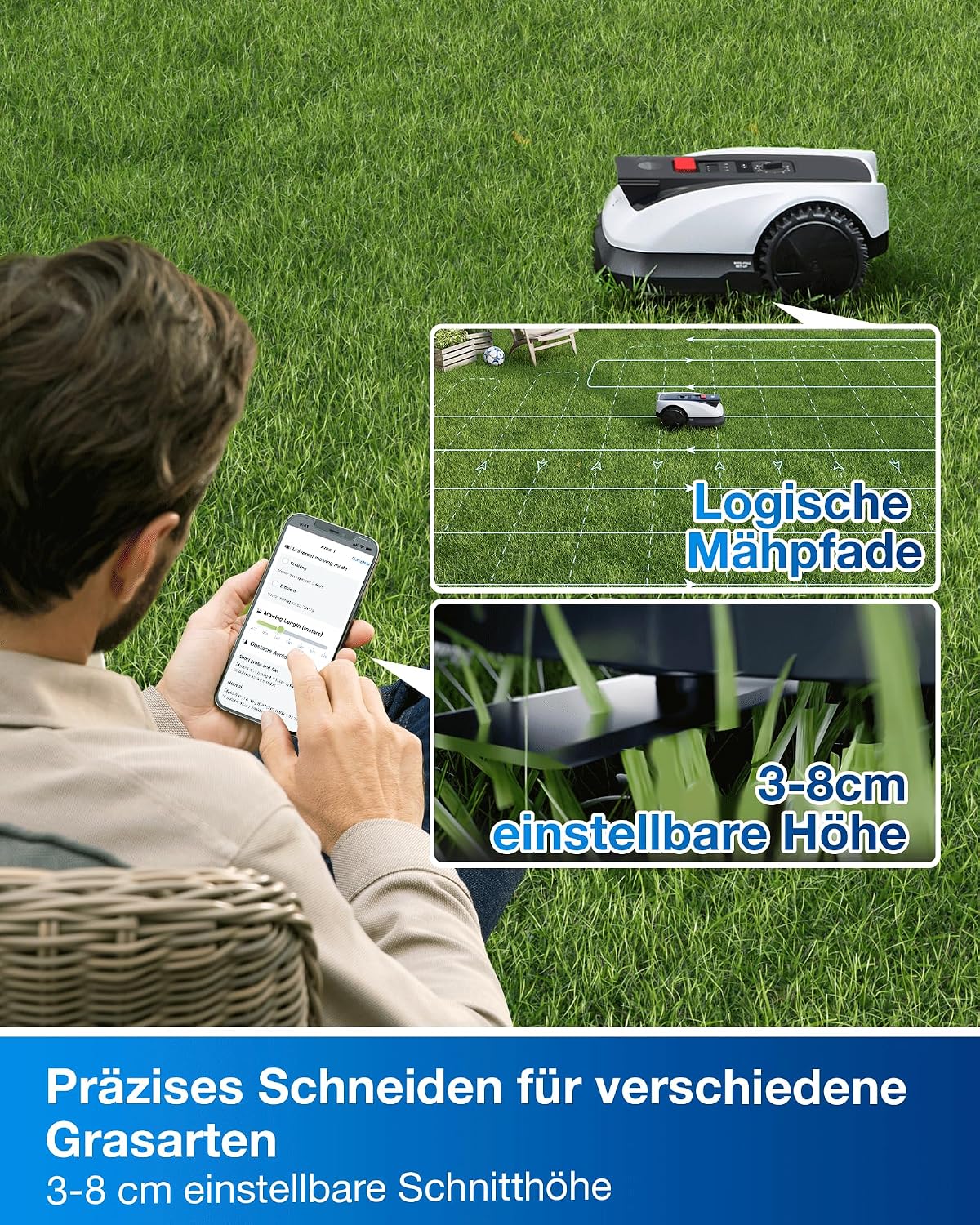 ECOVACS Goat O800 RTK Mähroboter ohne Begrenzungskabel 800 m²