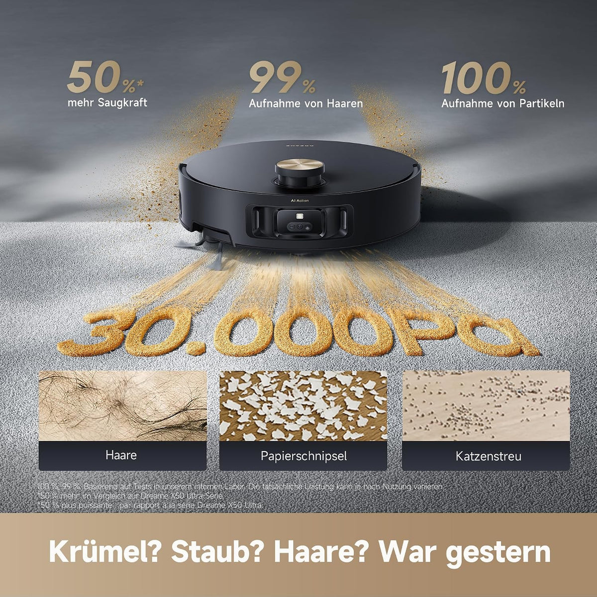 dreame Aqua10 Roller Saugroboter mit AquaRoll-Wischmopp, 30.000 Pa