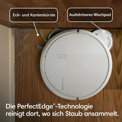 iRobot Roomba® Plus 515 Combo Roboter + AutoWash™ Station, 22Kpa, Multifunktions‑Station, Wäscht und trocknet die Wischpads bei heißer Temperatur, Clearview LiDAR, Entleert-Sich, Weiß
